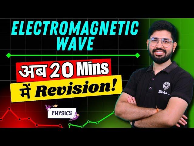 Electromagnetic Wave Revision in Oneshot || EM Wave in 25 minute ||  Chapter 8 Class 12 Physics