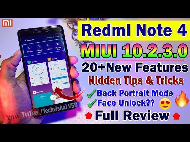 Redmi Note 4 MIUI 10.2.3.0 Stable Update Full Review | 20+ New Hidden Features | Back Portrait Mode