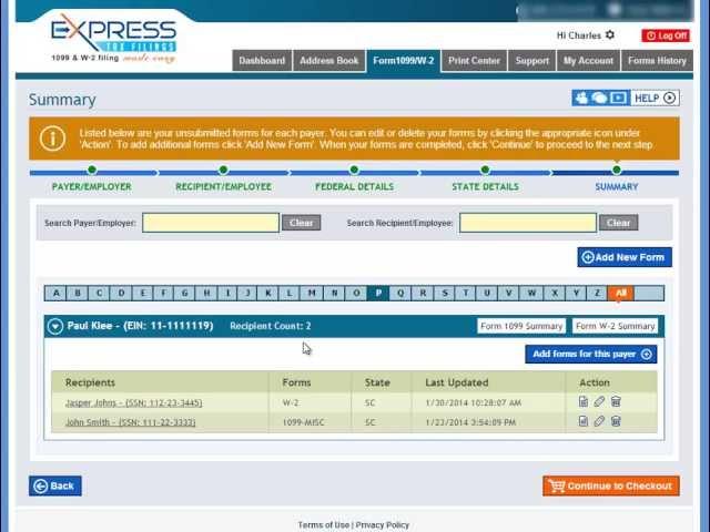 Summary Page - ExpressTaxFilings