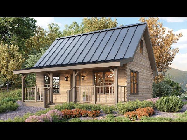 THE MOST BEAUTIFUL FLOOR PLAN TINY HOUSE ADIRONDACK STYLE 2-BEDROOM CABIN