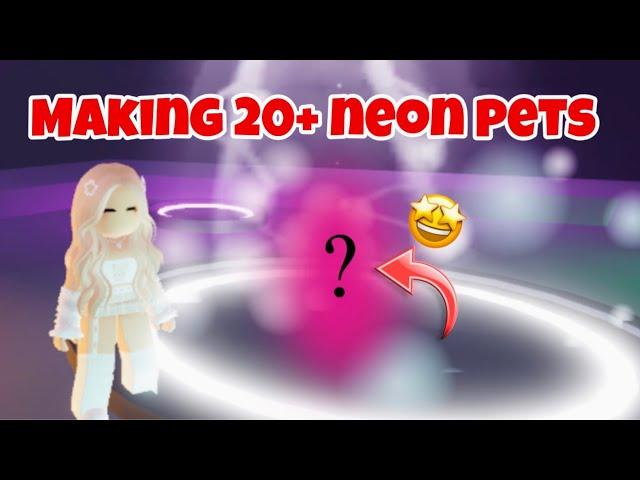 Making 20+ Neon pets in adopt me (new neon collection )