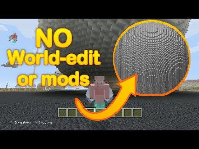 Minecraft - How to make a GIANT sphere (WITHOUT WORLDEDIT) *easy*