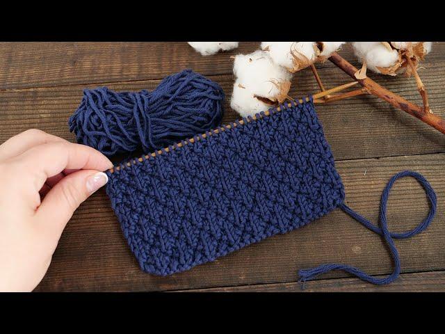 Men's pattern "Mini rhombuses" with knitting needles 