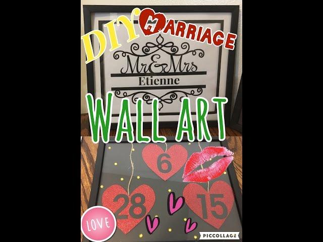 DIY Marriage wall art | wedding ideas | room decor | dollar store