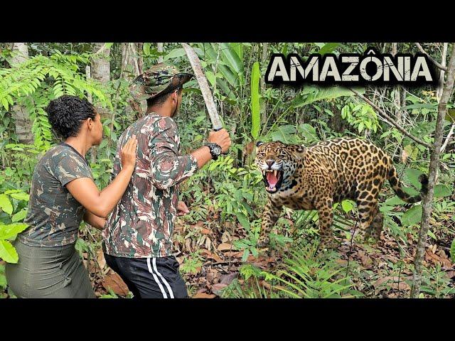 ACAMPAMENTO SELVAGEM, o PIOR ACONTECEU! de cara com a ONÇA PINTADA Acampando e Pescando na Amazônia