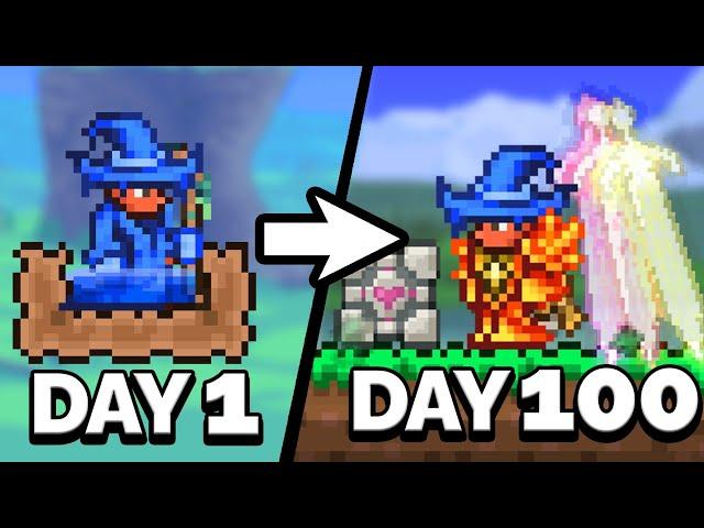 I Spent 100 Days in Terraria Skyblock...