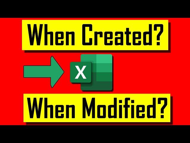 How to Insert Created Date and Last Modified Date Inside Cells in Excel