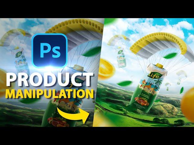 Product manipulation in Photoshop |  juice advertising poster design | photoshop tutorial