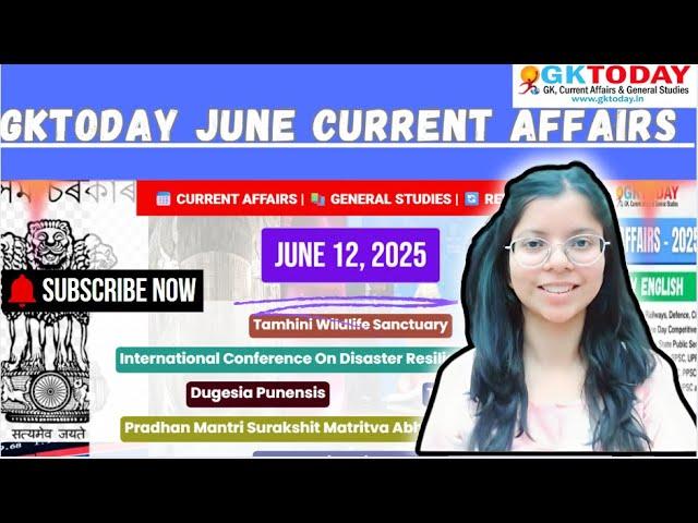 GKToday Current Affairs  12 June  2025