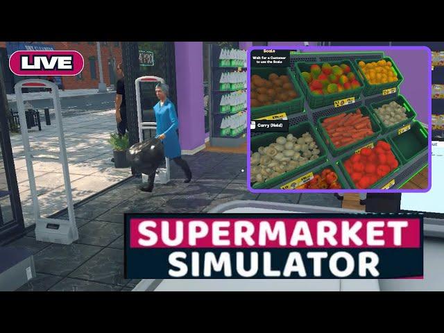 Supermarket Simulator LIVE! - Let's Complete Days to Save Money for Expansion