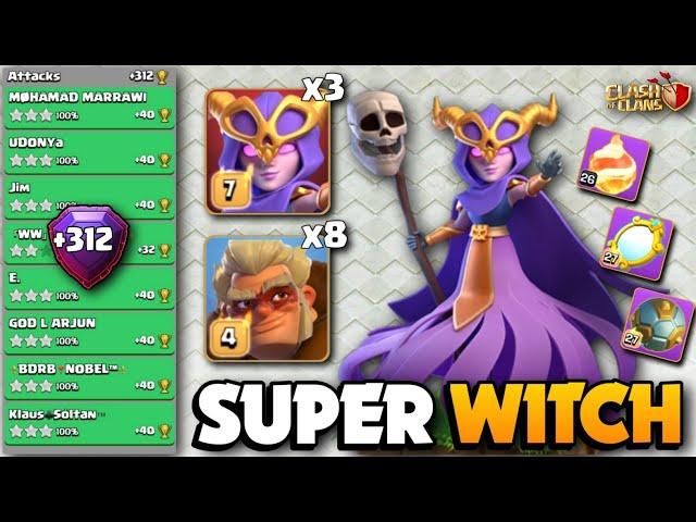 STRONGEST FIREBALL Attack  SUPER WITCH FIREBALL  TH16 Attack Strategy  Clash Of Clans