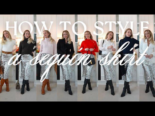 HOW TO STYLE A SEQUIN SKIRT | Chic & Elegant Holiday Outfit Ideas  Vlogmas 2024