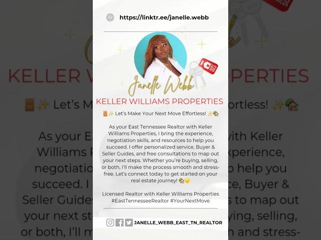 Janelle Webb your East Tennessee Realtor with Keller Williams Properties #favoriterealtor #topagent