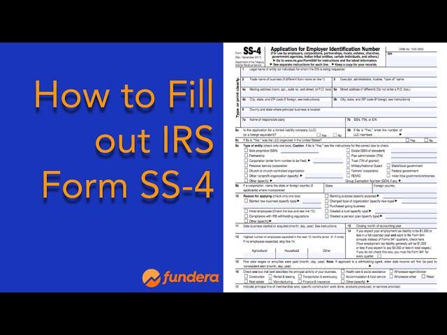 How to Fill out IRS Form SS-4