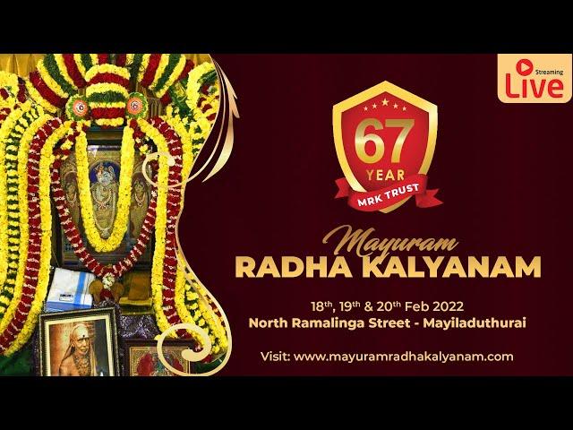 LIVE: 67th Mayuram Radhakalyanam | Day 3 | Morning Session | 20Feb2022