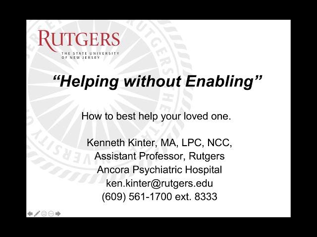 Helping vs. Enabling: Helping your loved one