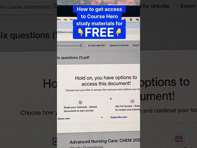 Unlocking Knowledge for Free!  Did you know you can get Course Hero unlocks without paying?