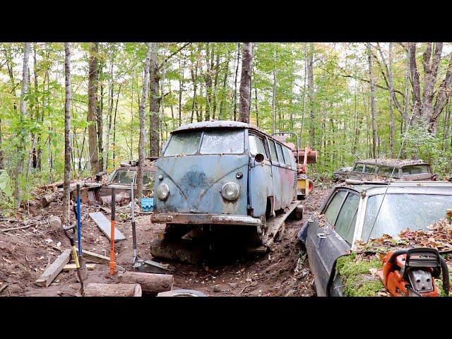 Pulled from its Grave - Saving IT - Vw Bus Rescue in Woods