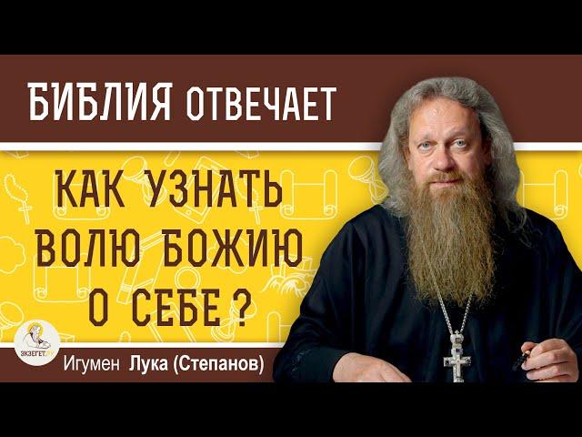 КАК УЗНАТЬ ВОЛЮ БОЖИЮ О СЕБЕ ?  Игумен Лука (Степанов)