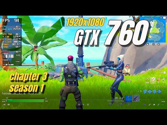 GTX 760 / Fortnite - Chapter 3 Season 1 / 1080p / Low to Epic Graphics Settings