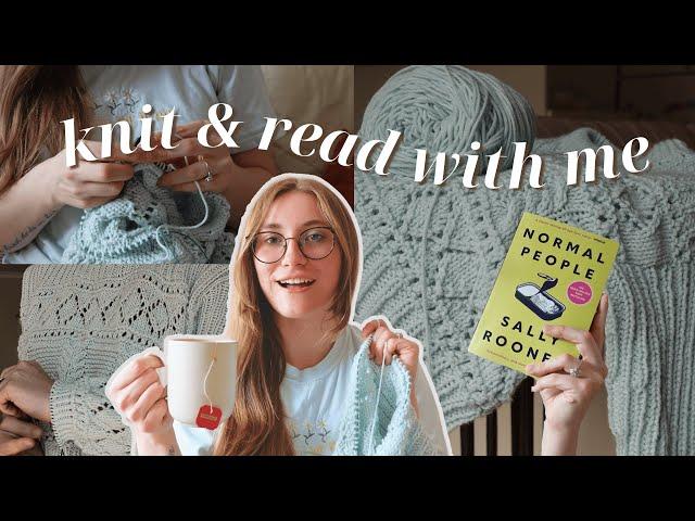 cozy knitting & reading vlog  salty days sleeves, self care + girlhood nostalgia