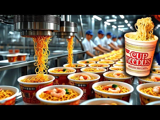 How INSTANT NOODLES Are Made in Factory  INSTANT NOODLES Factory Process