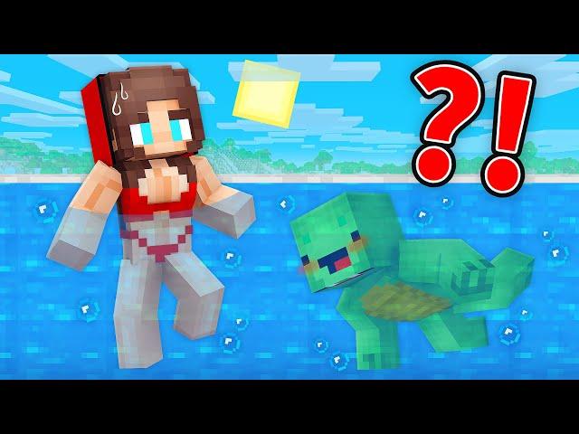 Mikey SPY on JJ GIRL UNDERWATER - Maizen Parody Video in Minecraft