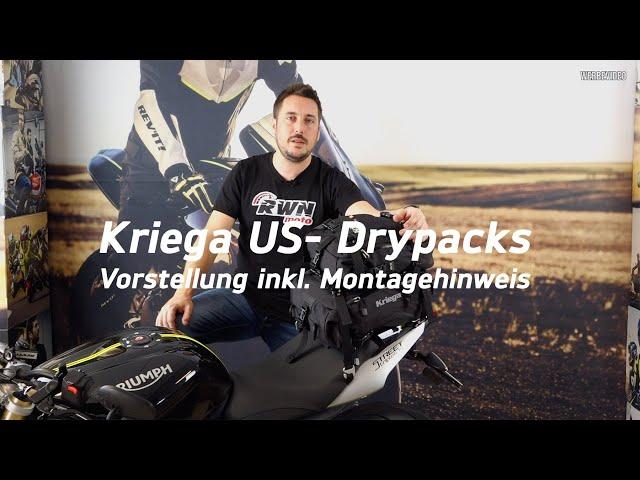 Kriega US-Drypack 5, 10, 20 & 30 Liter - Erklärung und Montagehinweise