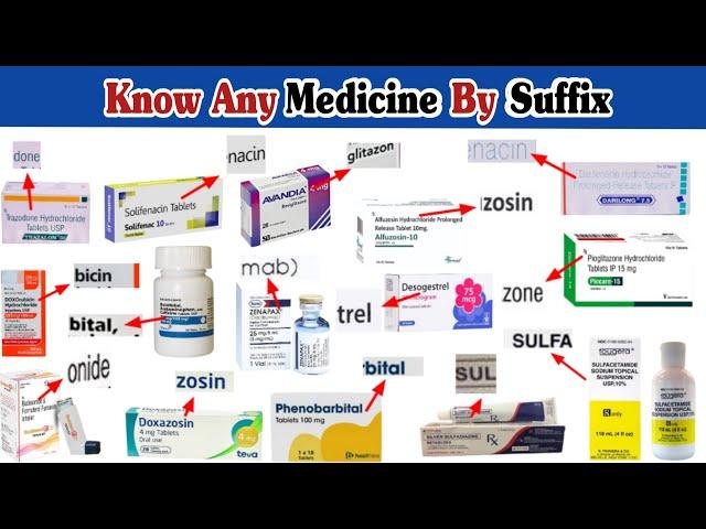 Medicine Suffix | Know any Medicine by Suffix Part 2