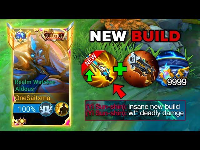 ALDOUS WTF!!! NEW INSANE HIGH DAMAGE BUILD AND EMBLEM 2024 (crazy damage you must try)