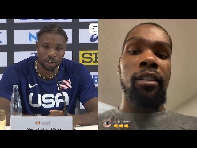 NBA Players react to Noah Lyles going off on NBA champs being called World Champs