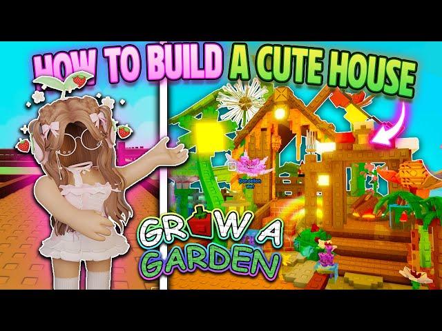 I BUILT THE CUTEST HOUSE in GROW A GARDEN ROBLOX! ️🪴 (Build Tutorial, Tips & Tricks!)