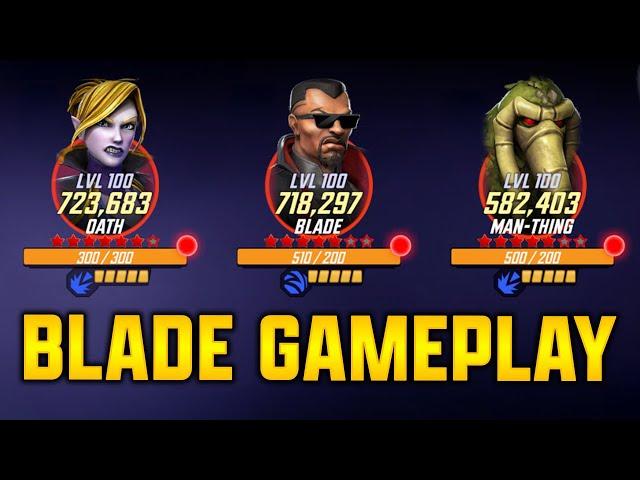 BLADE & NIGHTSTALKERS GAMEPLAY - AMAZING - MARVEL Strike Force - MSF