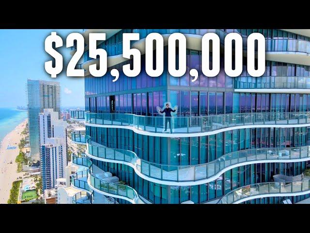 INSIDE The $25,500,000 Most LUXURIOUS Miami Triplex Oceanfront Penthouse