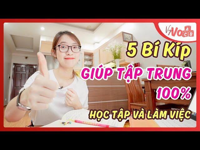 Cách tập trung 100% khi học tập và làm việc | VyVocab Ep.50 | Khanh Vy Tiếng Anh