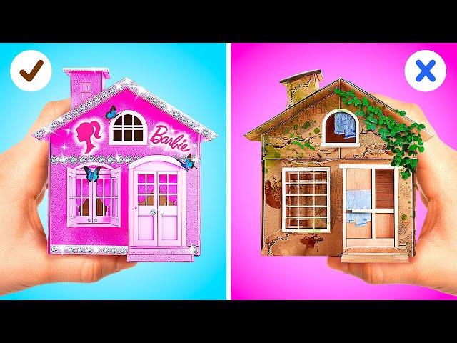 How to Build a House for Your Barbie Doll  Funny Situations and Hacks by 123 GO!