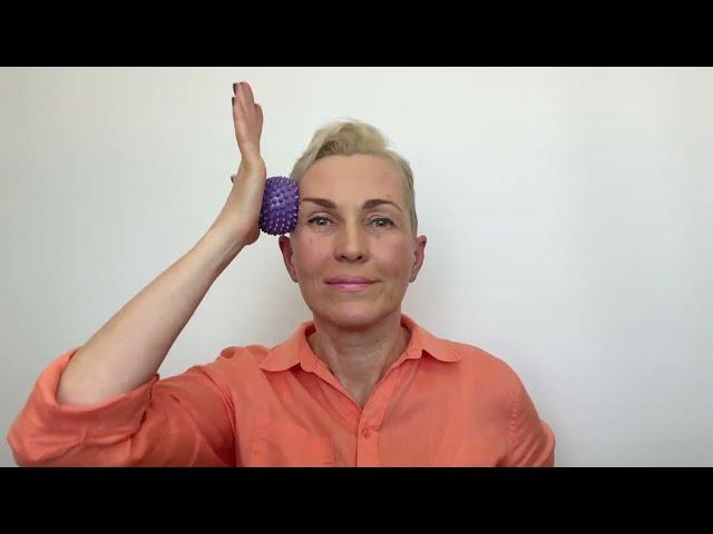 DEPUFFING FACE MASSAGE with a massaging ball | Lymphatic Drainage ​| Ephiori Beauty Health Coach