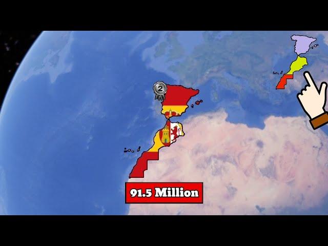 What if Spain Morocco & Western Sahara United A single Country | Country Comparison | Data Duck