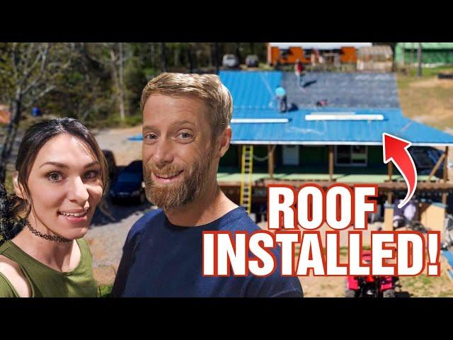 We DIY Installed A Standing Seam Metal Roof On Our Cabin Homestead With NO Experience & Some Friends
