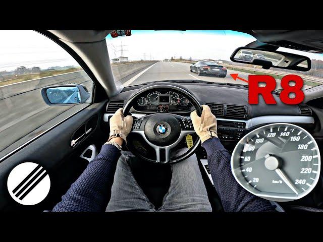 BMW E46 330i Top Speed Drive on German Autobahn 