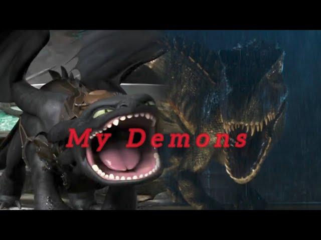 Toothless vs Indoraptor Tribute | My Demons | Video Music