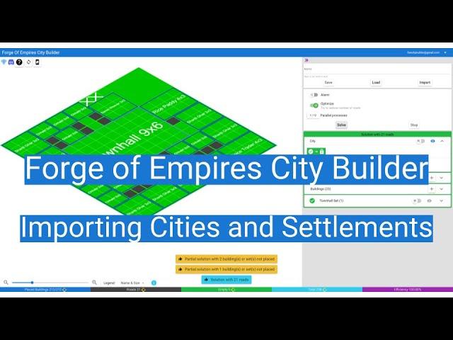 Forge Of Empires City Builder Tutorial - Importing Cities and Settlements from the game