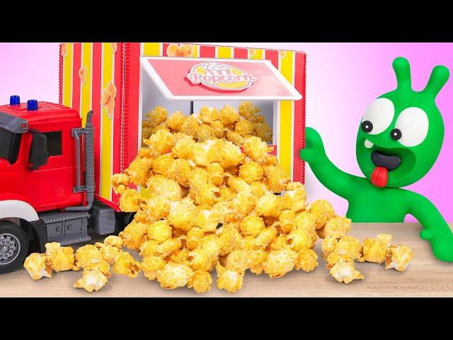 Pea Pea Pretend Play with Popcorn Truck - Cartoon for kids - PeaPea Wonderland