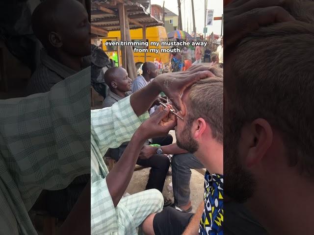 $0.24 beard trim on streets of Lagos, Nigeria