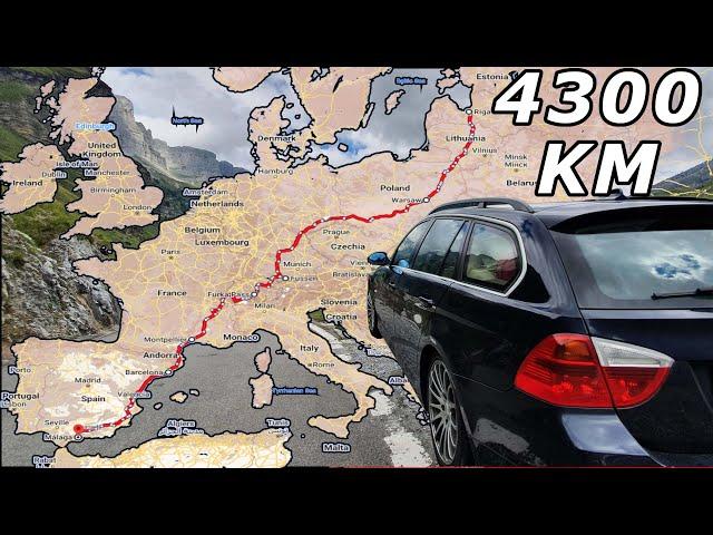 Driving across Europe with a BMW - 4300km from Riga to Spain