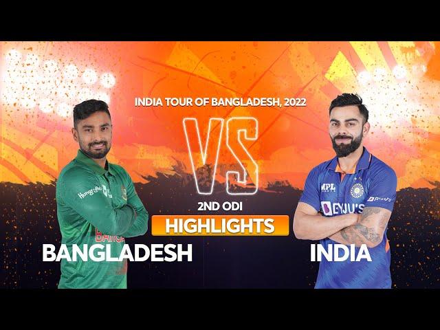 Bangladesh vs India Highlights || 2nd ODI || India tour of Bangladesh 2022