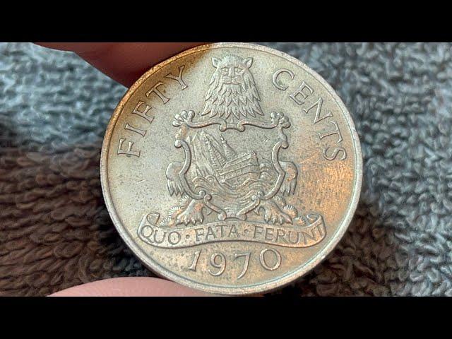 1970 Bermuda 50 Cents Coin • Values, Information, Mintage, History, and More