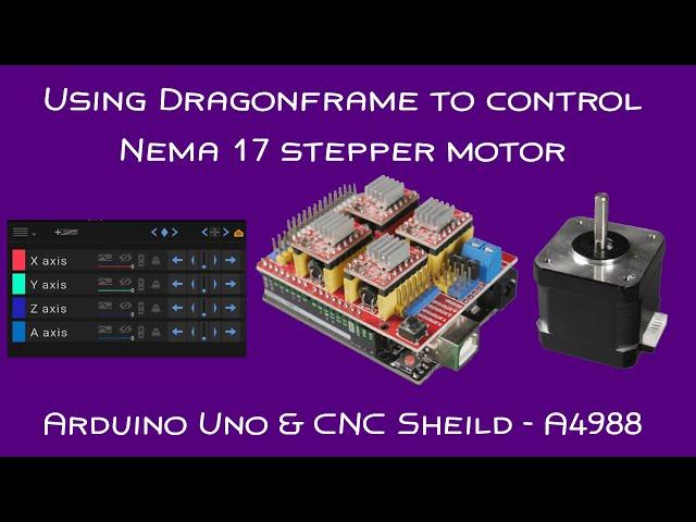 Use Dragonframe software to control stepper motors with Arduino and CNC Shield controllers