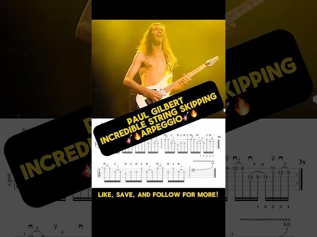 Transcription time again!  Here’s a breakdown of an epic Paul Gilbert arpeggio in C# minor