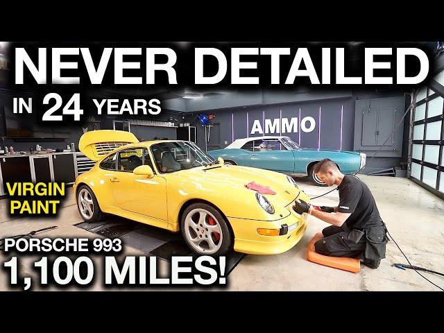 Porsche 993 Only 1,100 Original Miles First Detail in 24 Years!